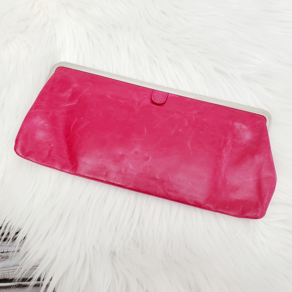 HOBO pink clutch bag